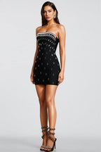 Kalie Sleeveless Diamond Bandage Mini Dress
