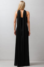 Gricely Sleeveless Tulle Ribbon Bandage Maxi Dress