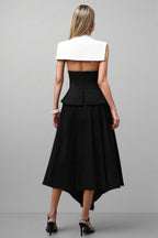 Nahla Sleeveless Irregular Hollow Out Maxi Dress