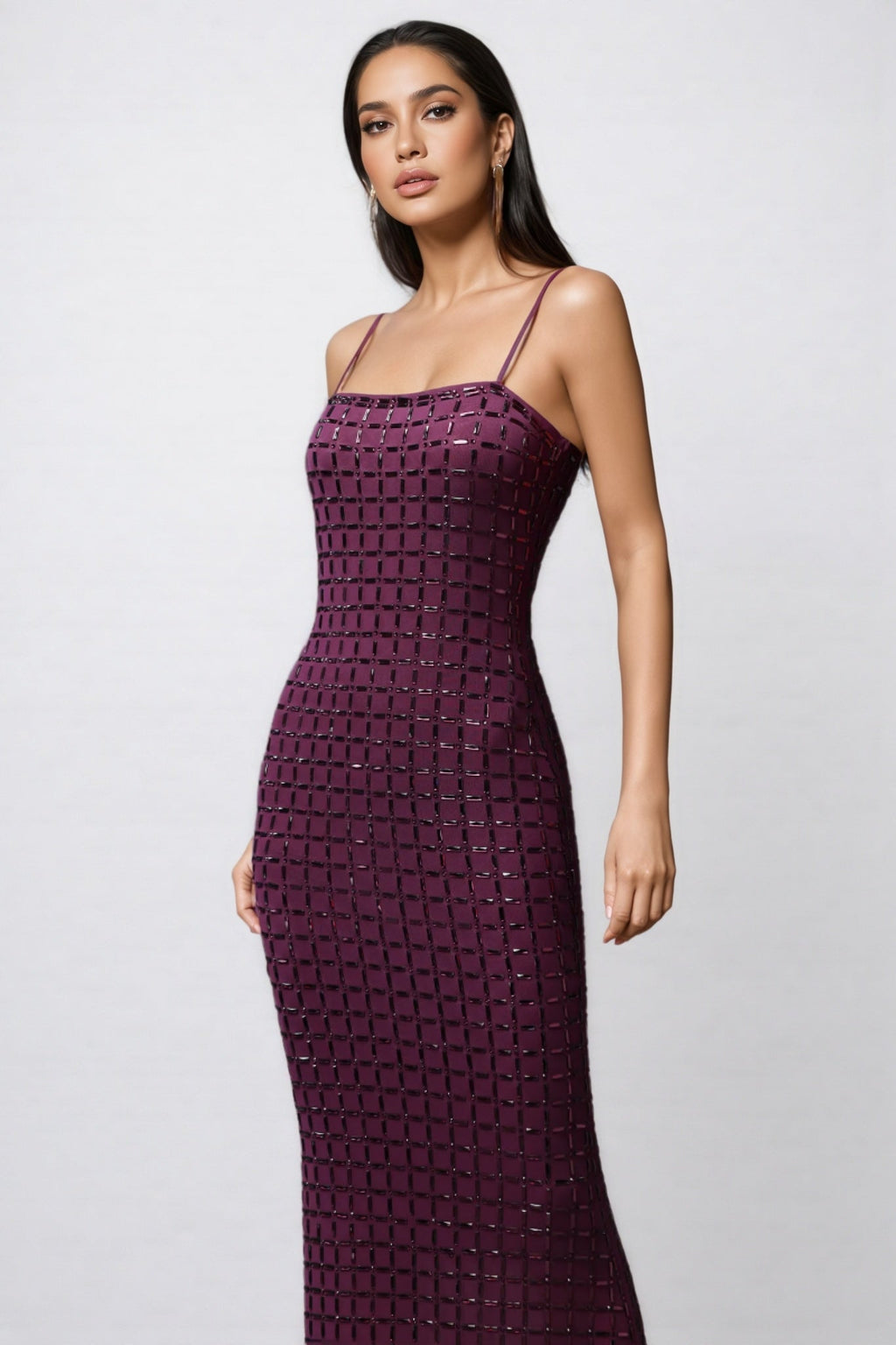 Vinartp Sleeveless Diamond Maxi Dress