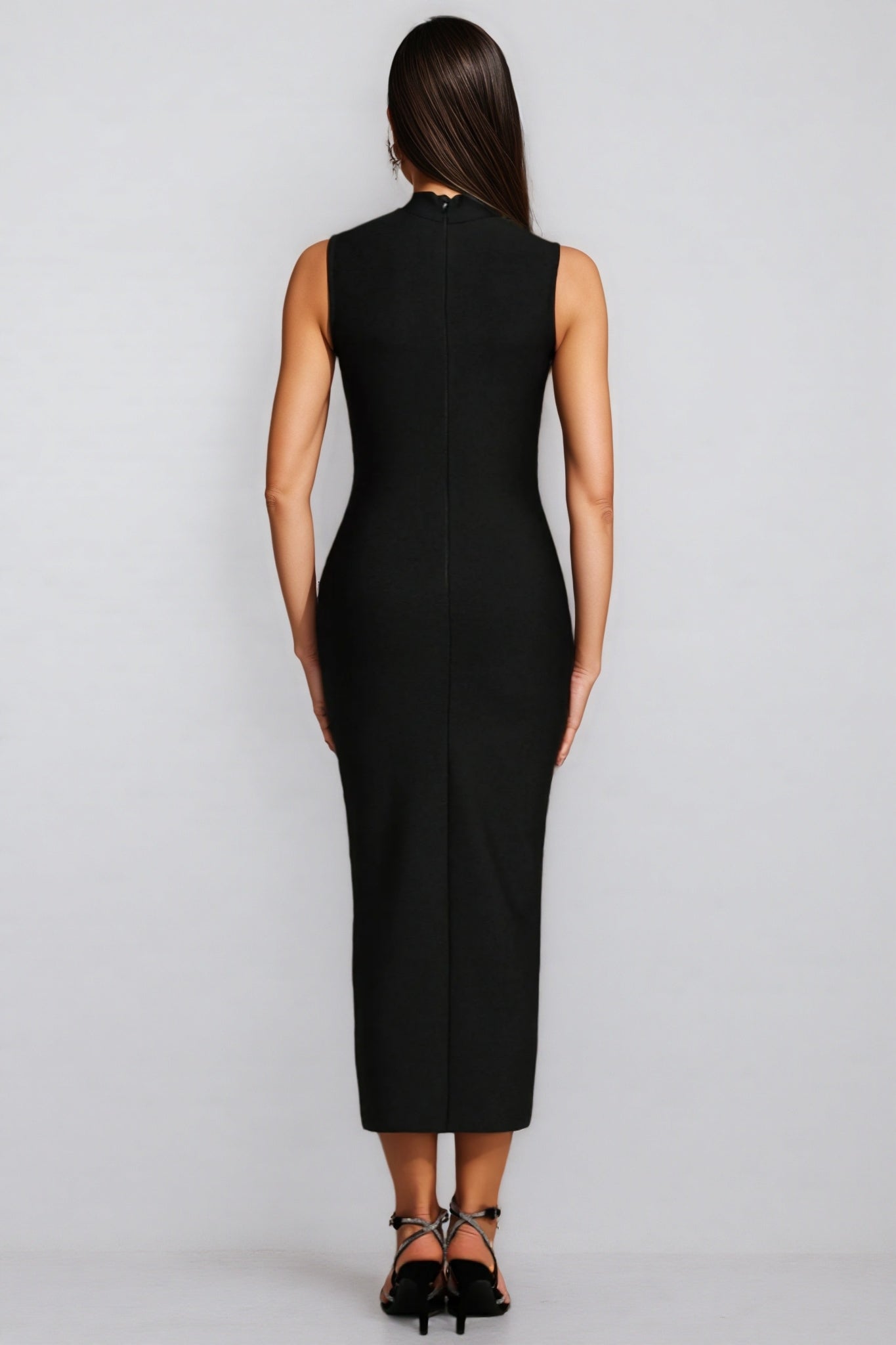 Nanci Sleeveless Diamond Bandage Maxi Dress