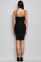 Briart Sleeveless Hollow Out Bandage Midi Dress