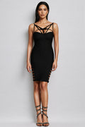 Briart Sleeveless Hollow Out Bandage Midi Dress