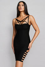 Briart Sleeveless Hollow Out Bandage Midi Dress