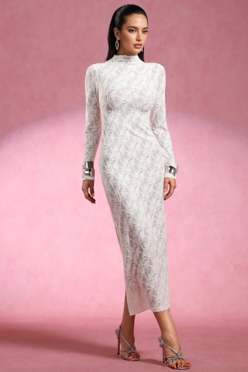 Riala Long Sleeves Lace Maxi Dress