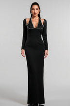 Revie V-Neck Bandage Maxi Dress