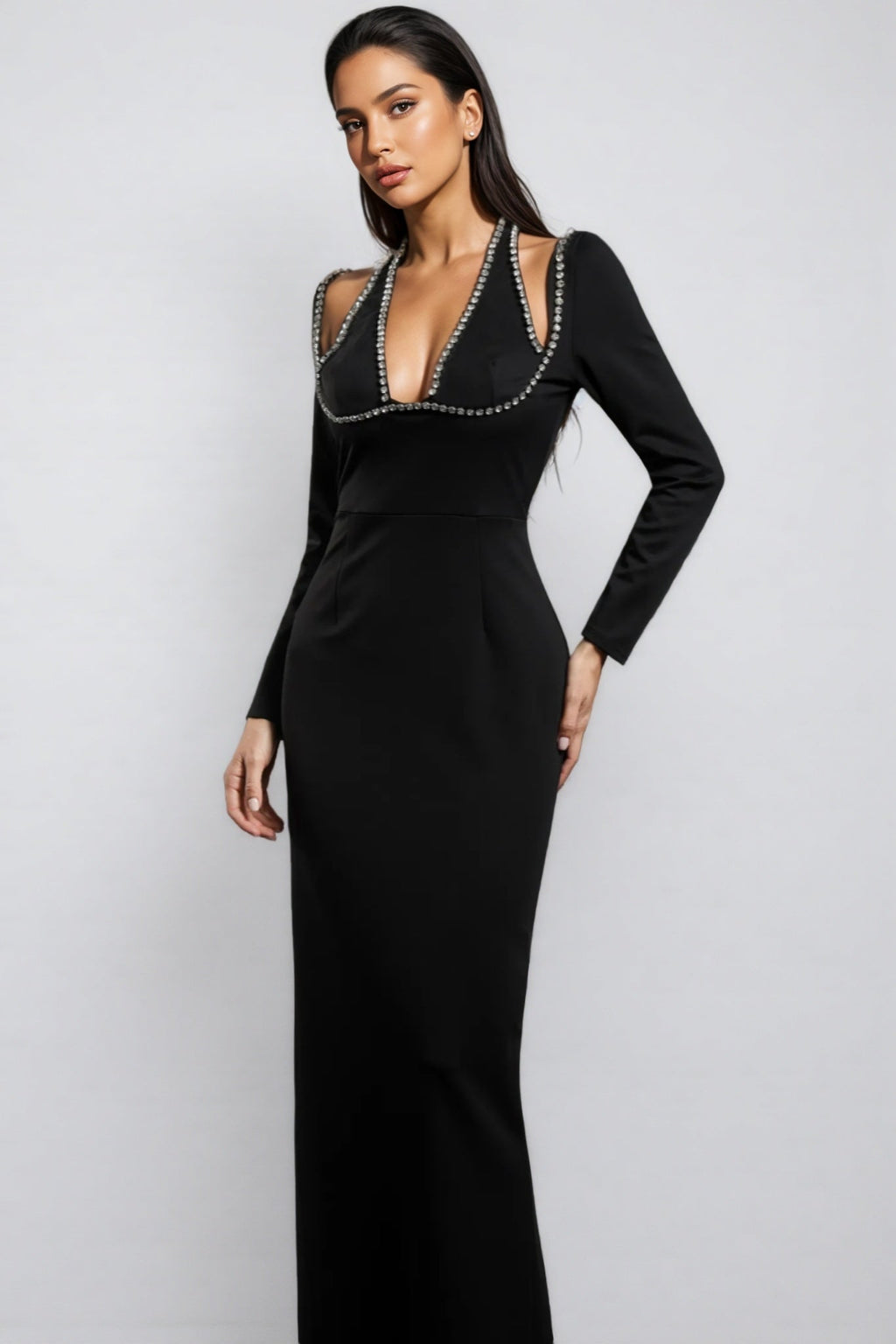 Revie V-Neck Bandage Maxi Dress