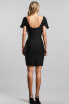 Frida Short Sleeve Diamond Bandage Mini Dress