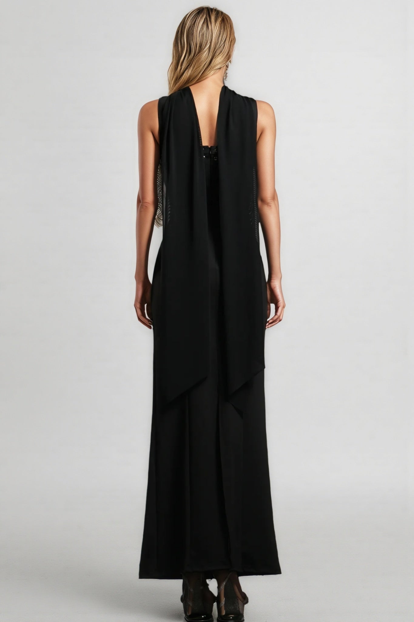 Simeon Sleeveless Ribbon Bandage Maxi Dress