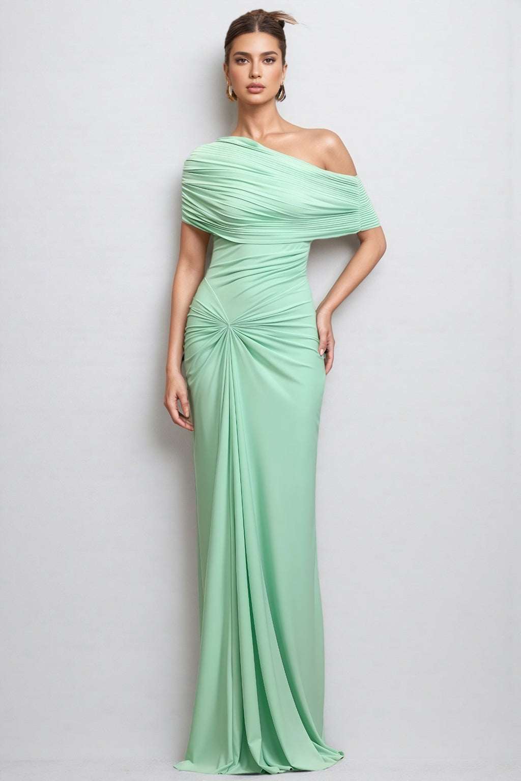 Vira Sleeveless Folds Maxi Dress