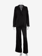 Satin Suit Blazer And Pants Spring Two Piece Co-ord Set For Women 2026