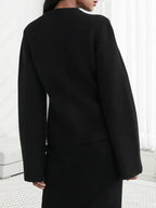 Crew Neck Knitted Cardigan Spring Casual Tops For Women 2026