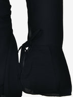 Mini Dress With Tie Front V-neck Long Sleeve Ruched Waist Skater Dress For Women 2026
