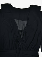 Mini Dress With Tie Front V-neck Long Sleeve Ruched Waist Skater Dress For Women 2026