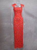 Bodycon Long Dress With Bow Straps Summer Long Party Dress For Women 2026