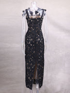 Bodycon Long Dress With Bow Straps Summer Long Party Dress For Women 2026