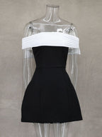 Off-Shoulder Mini Dress With Bow Back A-Line Birthday Party Dress For Women 2026