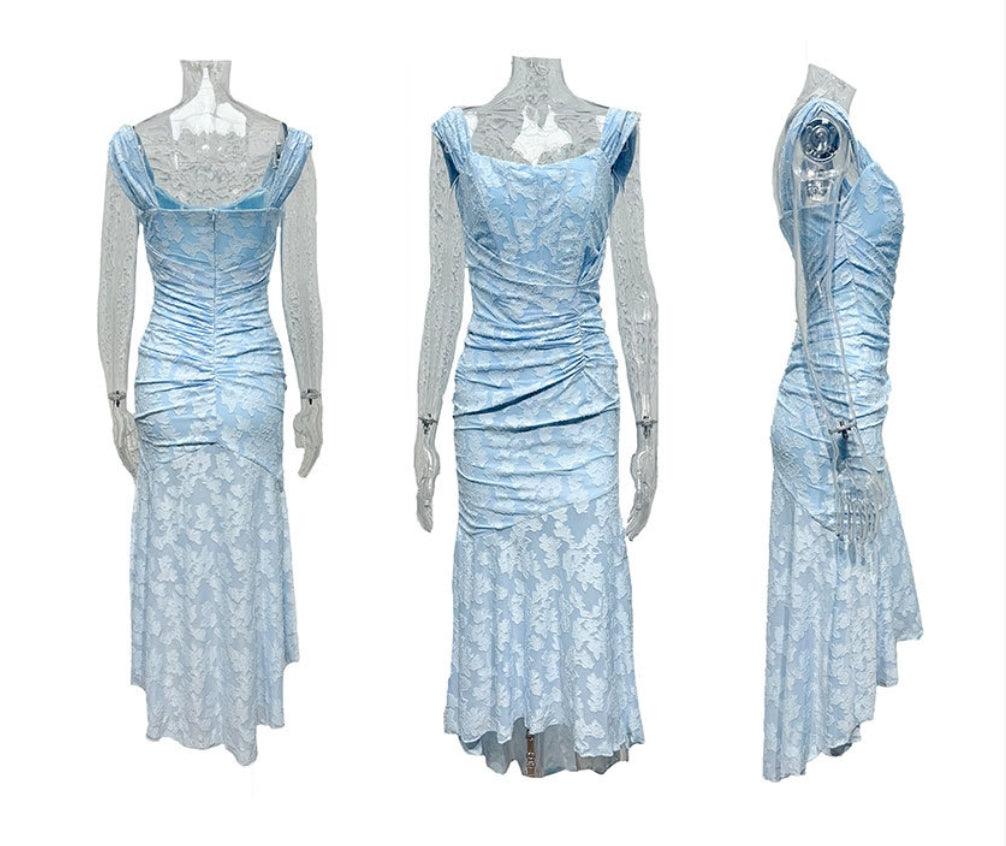 | Floral Maxi Dress in Blue