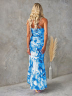 Floral Print One-Shoulder Long Dress For Women 2026