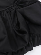 Strapless Mini Dress Ruffled Hem Fitted Bodice Birthday Party Dress For Women 2026
