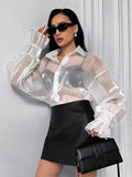 See-through Long Sleeve Shirt Sun Protection Top For Women 2026