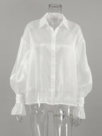 See-through Long Sleeve Shirt Sun Protection Top For Women 2026