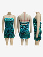 Strapless Floral Printed Mini Dress for Women - Sexy Backless Sheath Sundress - Summer Beach Party 2026