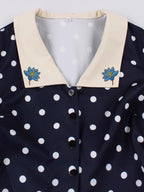 Polka Dot Midi Vintage Dress Belted Hepburn Style Summer Co-ord Set For Women 2026