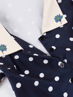 Polka Dot Midi Vintage Dress Belted Hepburn Style Summer Co-ord Set For Women 2026