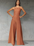 Sleeveless Jumpsuit With Wide-Leg For Women 2026