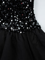 Sequin Strapless Mini Dress With Puff Skirt 2026