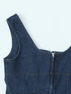 Lace-Up Front Denim Corset Top For Women 2026