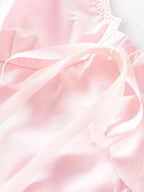 Soft Pink Lace-Trimmed Mini Dress For Summer 2026