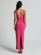 Contrast Color Bodycon Tank Long Dress For Summer 2026