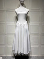 Soft Pink Halterneck A-line Midi Party Dress For Women 2026