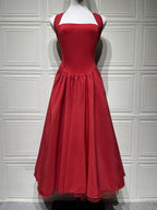 Soft Pink Halterneck A-line Midi Party Dress For Women 2026