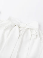 White Off-Shoulder Mini Dress With Ruffle Trim 2026