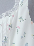 Floral Print Sweetheart Neckline A-line Midi Dress For Summer 2026