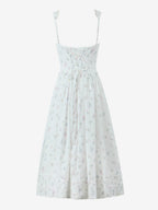 Floral Print Sweetheart Neckline A-line Midi Dress For Summer 2026