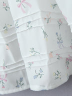 Floral Print Sweetheart Neckline A-line Midi Dress For Summer 2026