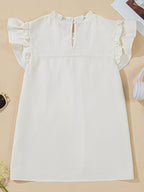 Ruffled Flutter Sleeve Blouse For Summer 2026
