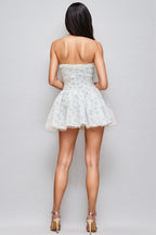 Alison Floral Print Corset Mini Dress