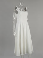 Square Neck Sleeveless A-line Maxi Dress For Summer 2026