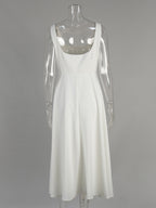 Square Neck Sleeveless A-line Maxi Dress For Summer 2026