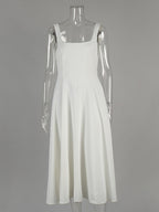 Square Neck Sleeveless A-line Maxi Dress For Summer 2026