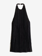 Tassel Fringe Mini Dress With Open Back And Halter Neckline For Party 2026