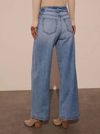 Wide Leg Jeans With Bow Belt In Blue For Autumn 2026