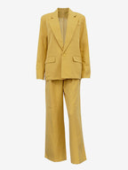 Oversized Suit And Wide-leg Pants 2 Piece Co-ord Set In Yellow For Autumn 2026