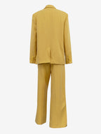 Oversized Suit And Wide-leg Pants 2 Piece Co-ord Set In Yellow For Autumn 2026