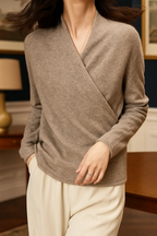 | Women's Winter Wrap V Neck Knit Sweater